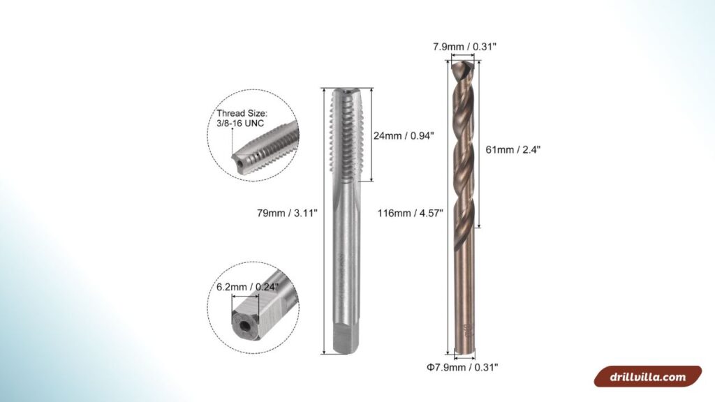what drill size for 3/8-16 tap