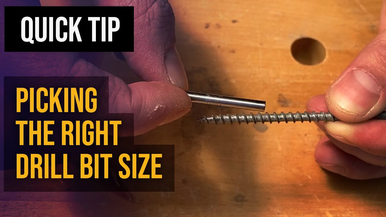 How to Know What Size Drill Bit to Use for Screws