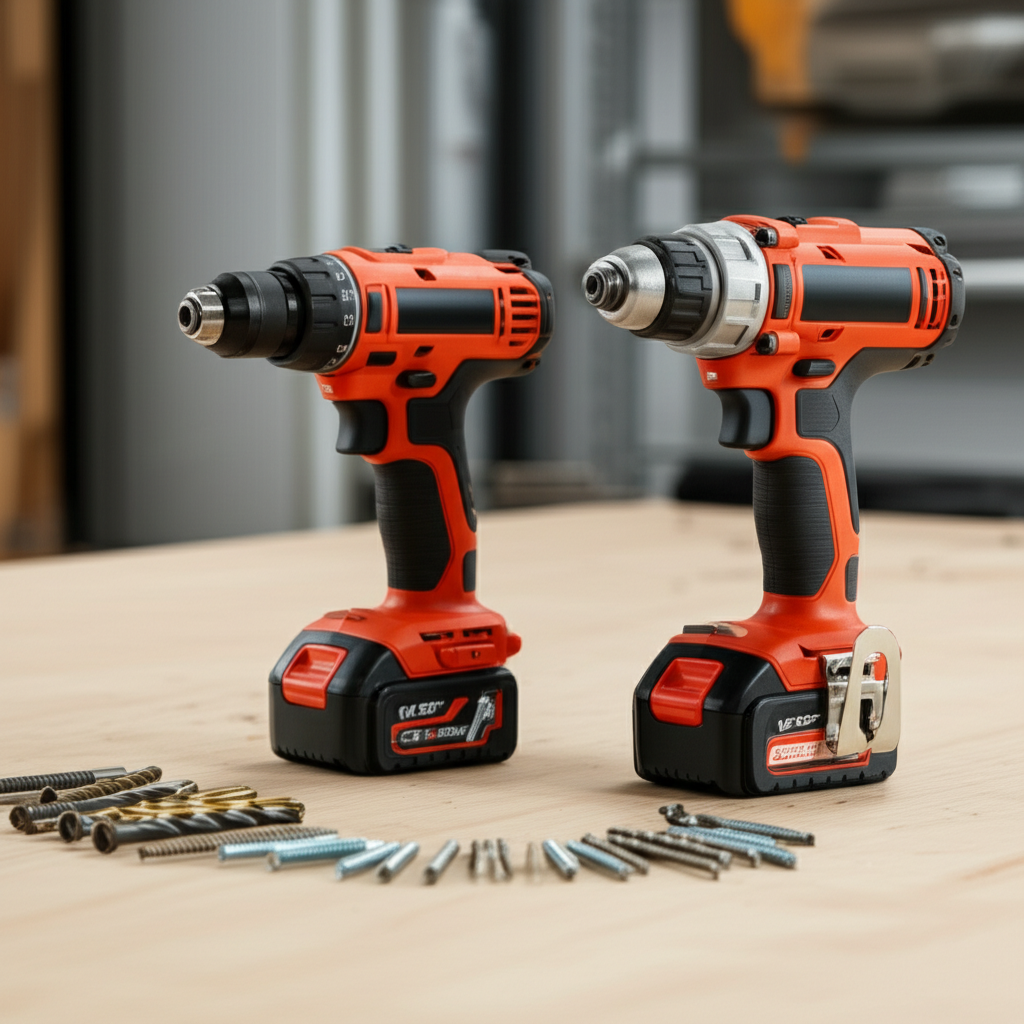 Generate a high-quality, relevant image prompt for an article about: Impact Driver Vs Hammer Drill: